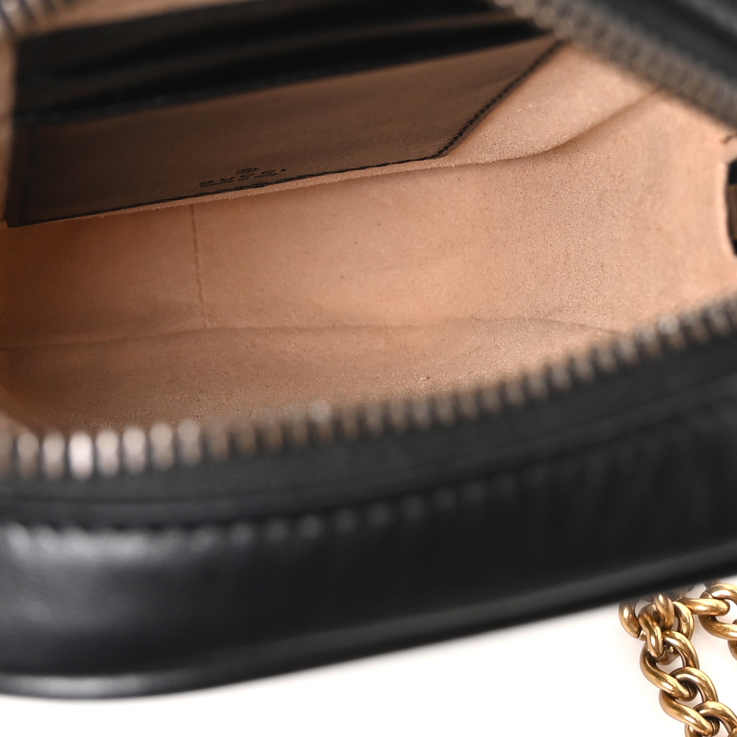Gucci Calfskin Matelasse Mini GG Marmont Crossbody Bag Black 5 of 9