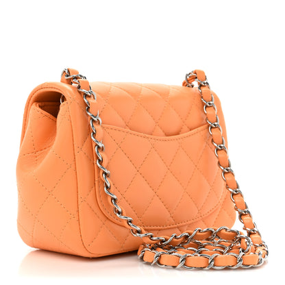Chanel Lambskin Quilted Mini Square Flap Light Orange 3 of 12