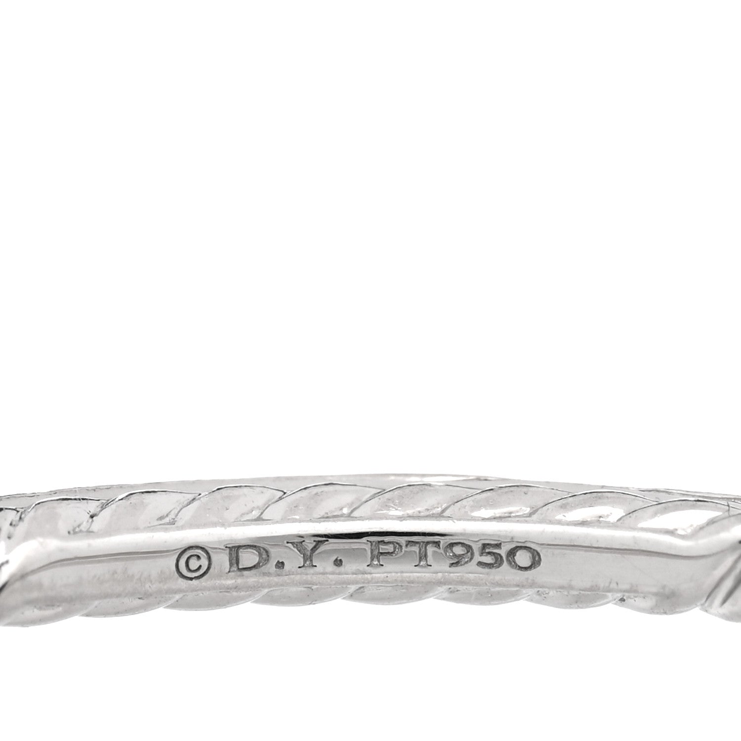 David Yurman Platinum Black Diamond 1.85mm Eden Eternity Wedding Band Ring 4 of 4