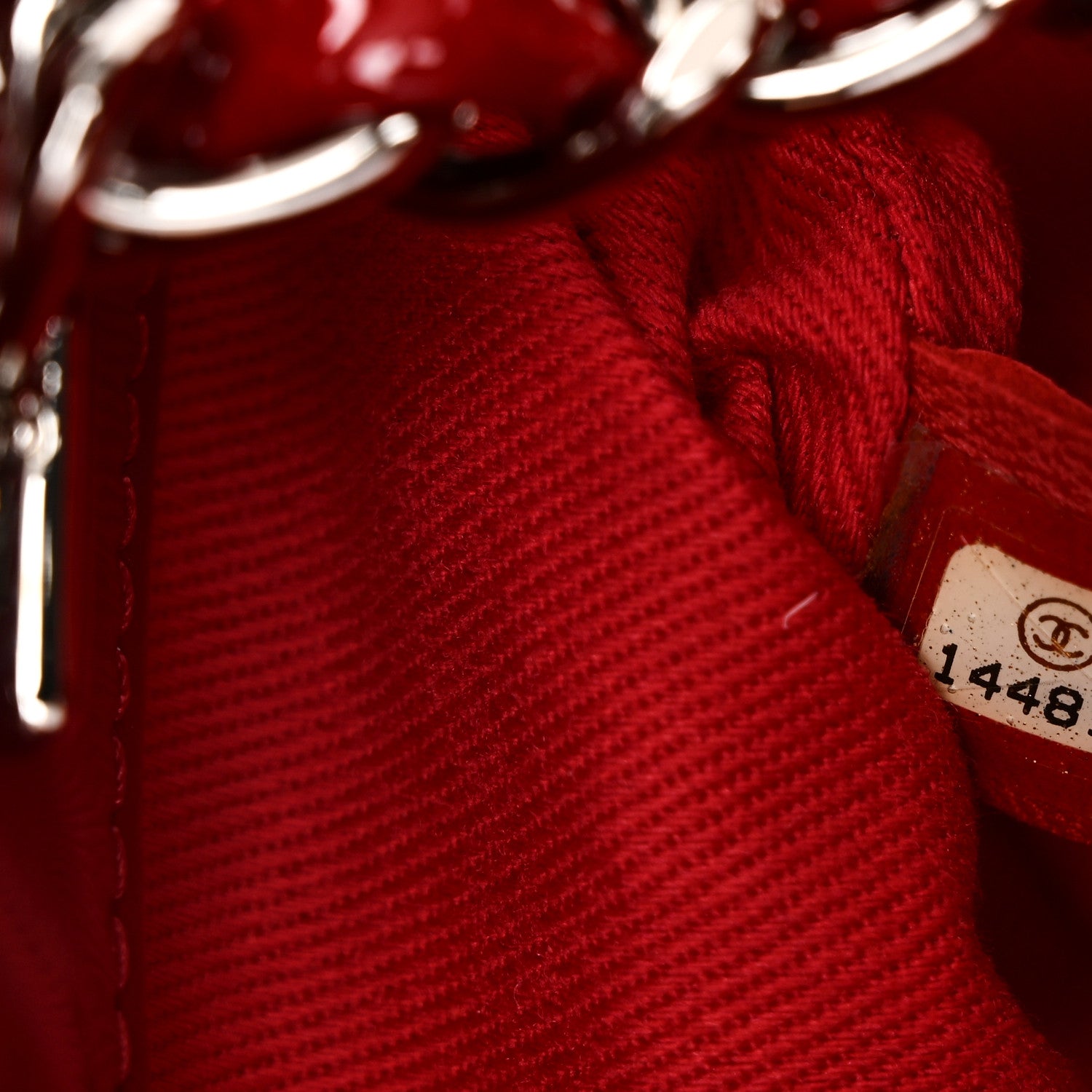 Chanel Patent Quilted Small Just Mademoiselle Bowling Bag Red 7 of 10