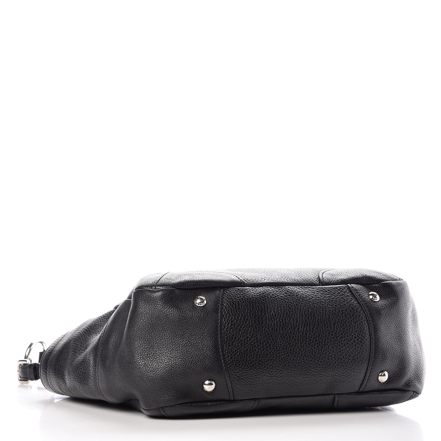 Prada Vitello Daino Side Pocket Hobo Black 4 of 12