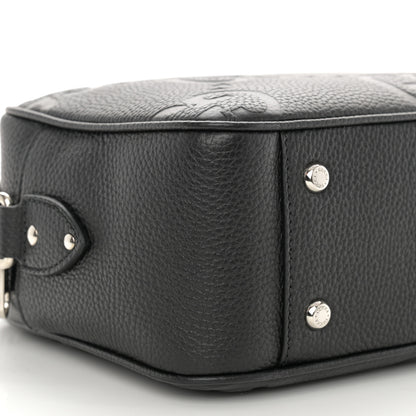 Gucci Piuma Calfskin Jumbo GG Embossed Medium Messenger Bag Black 9 of 10