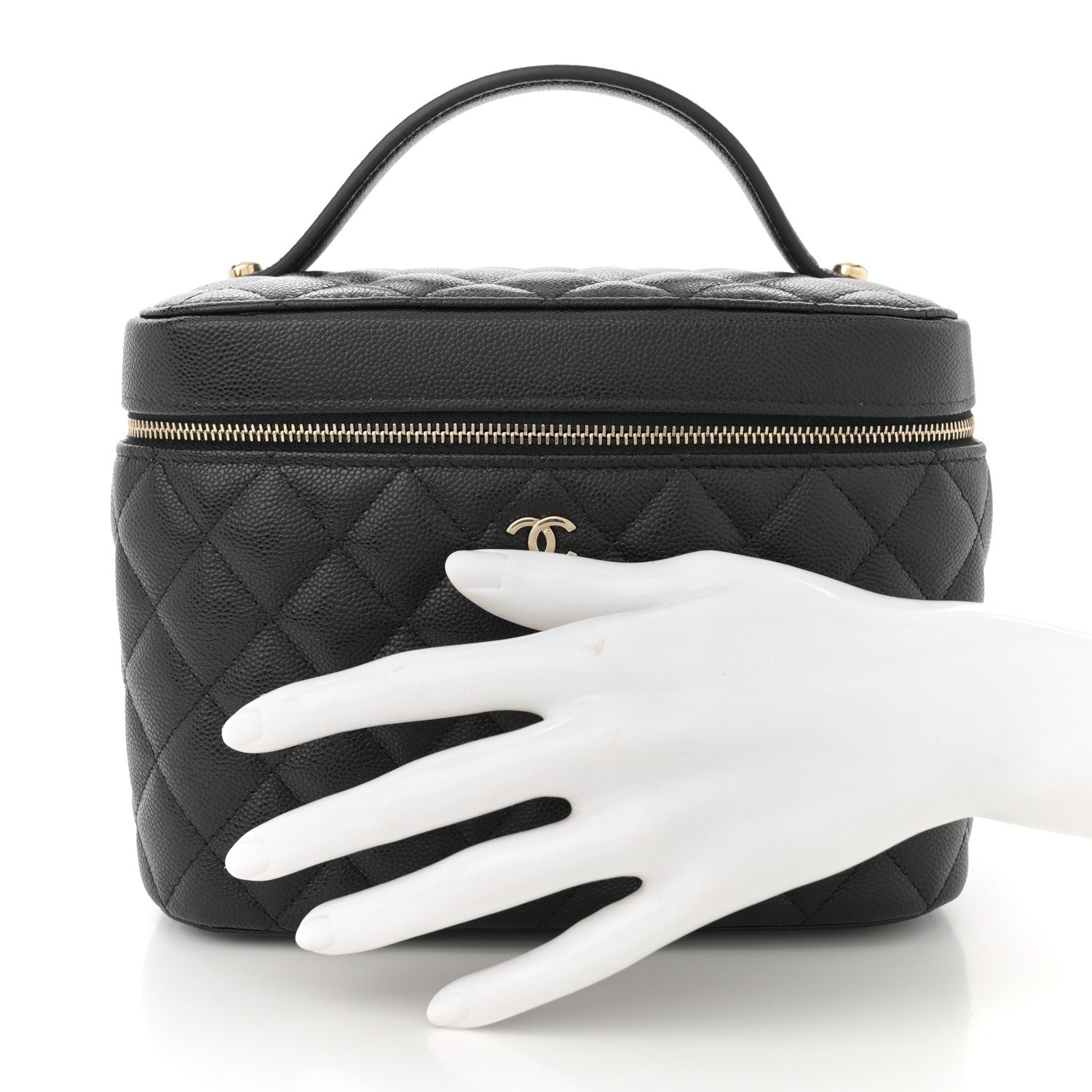 Chanel Caviar Quilted Large Vanity Pouch Black 2 of 8