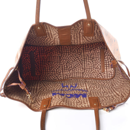 MCM Visetos Liz Reversible Shopper Tote Cognac 9 of 26