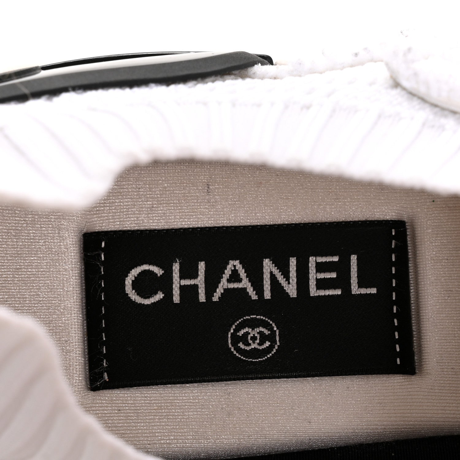 Chanel Fabric Logo Sneakers 39.5 White 7 of 9