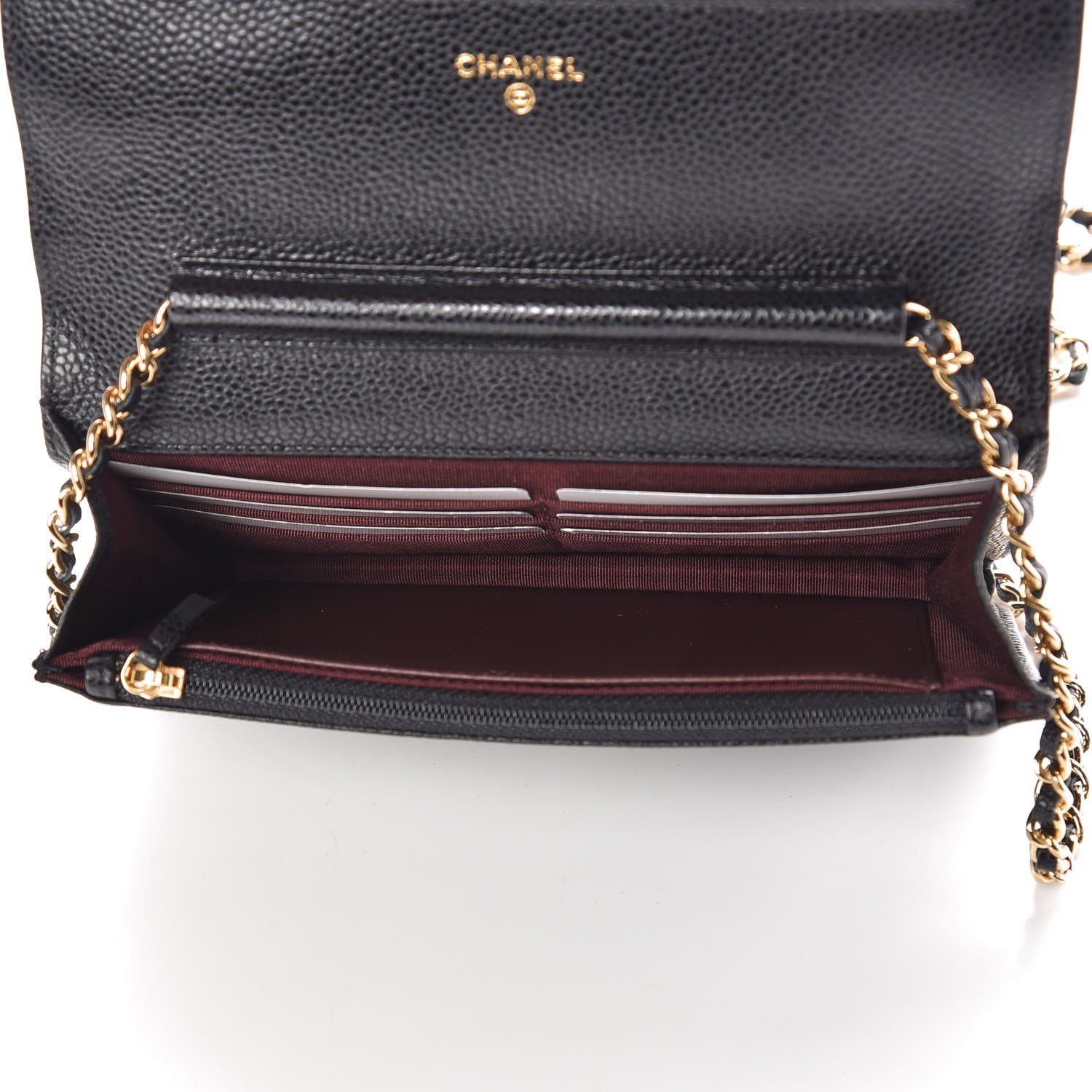 Chanel Caviar Quilted Wallet On Chain WOC Black 5 of 10