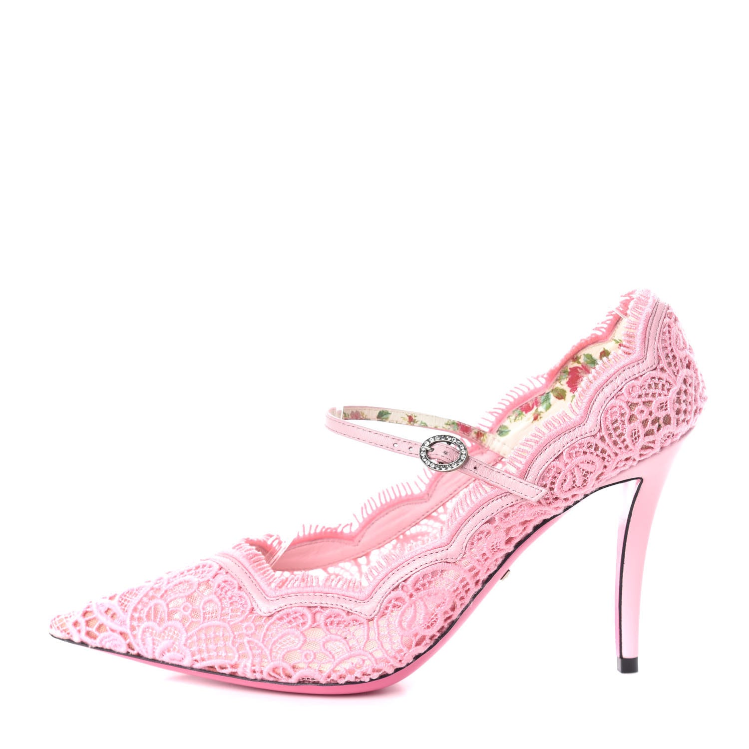 Gucci Lace Pizzo Venice Pumps 39 Sugar Pink 1 of 14