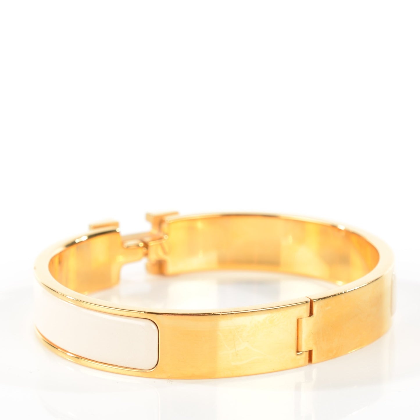 Enamel Narrow Clic Clac H Bracelet GM Craie