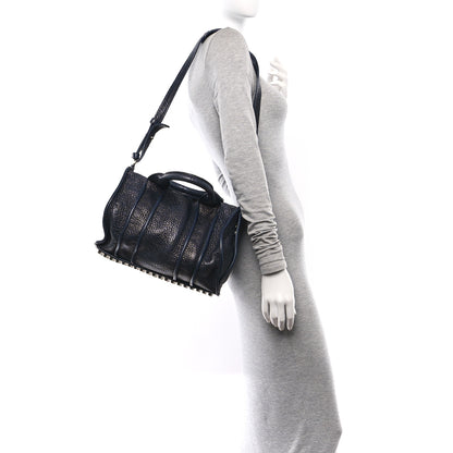 Alexander Wang Pebbled Lambskin Rocco Nickel Hardware Dark Blue 2 of 12
