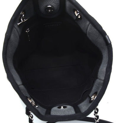 Chanel Canvas Mini Deauville Tote Dark Grey 5 of 9