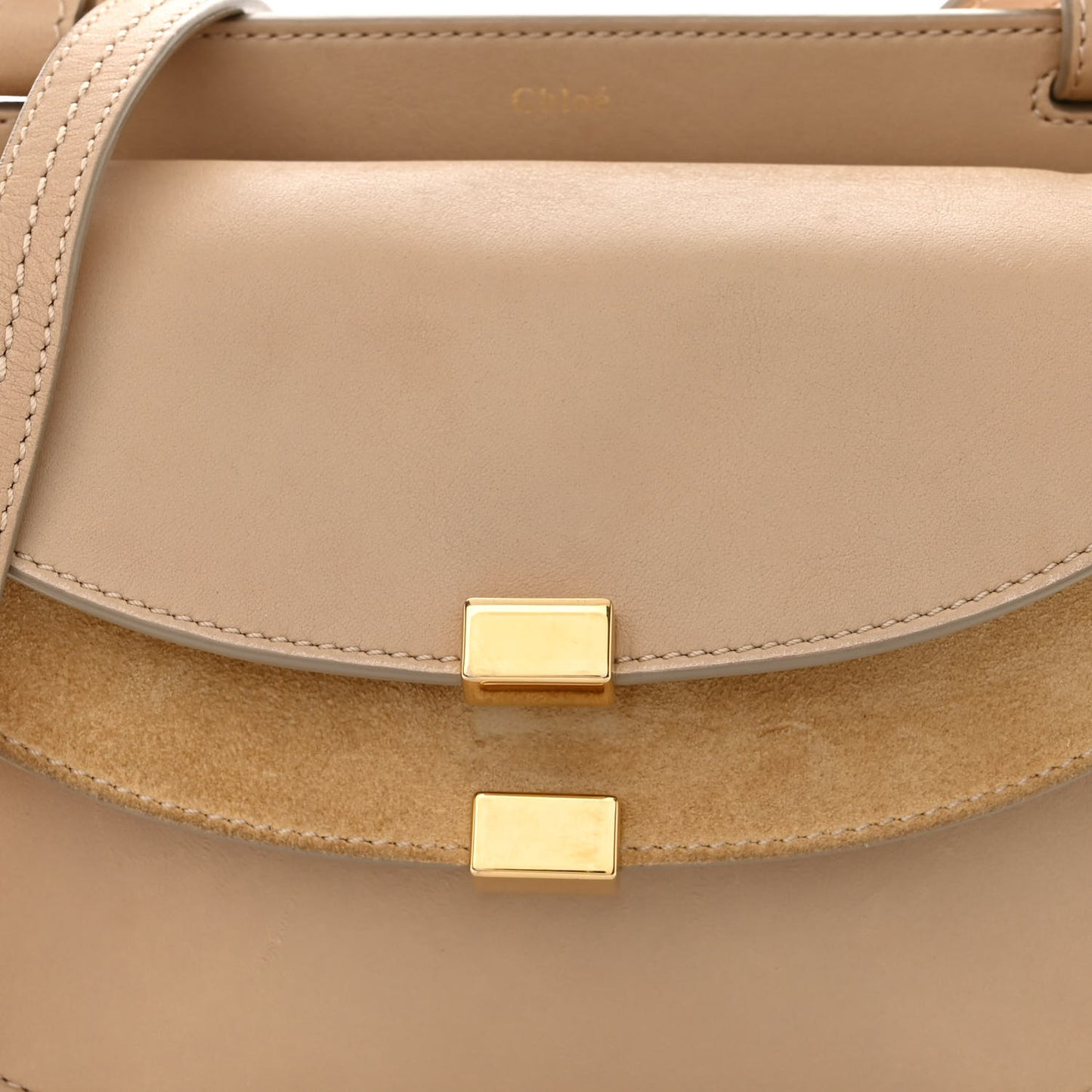 Calfskin Mini Georgia Crossbody Bag Beige