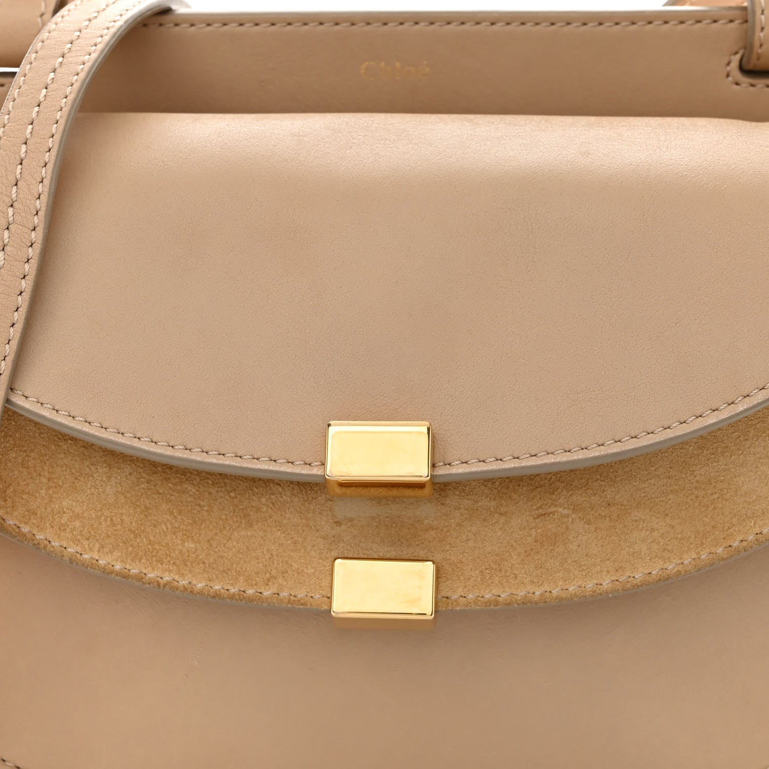Chloe Calfskin Mini Georgia Crossbody Bag Beige 9 of 17