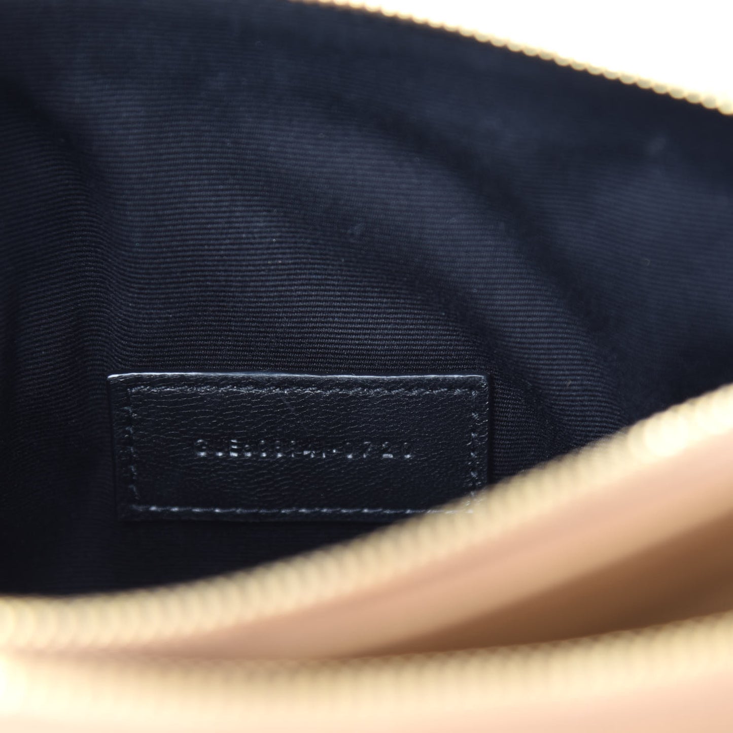 Grained Lambskin Quilted Mini Becky Double Zip Bag Dark Beige