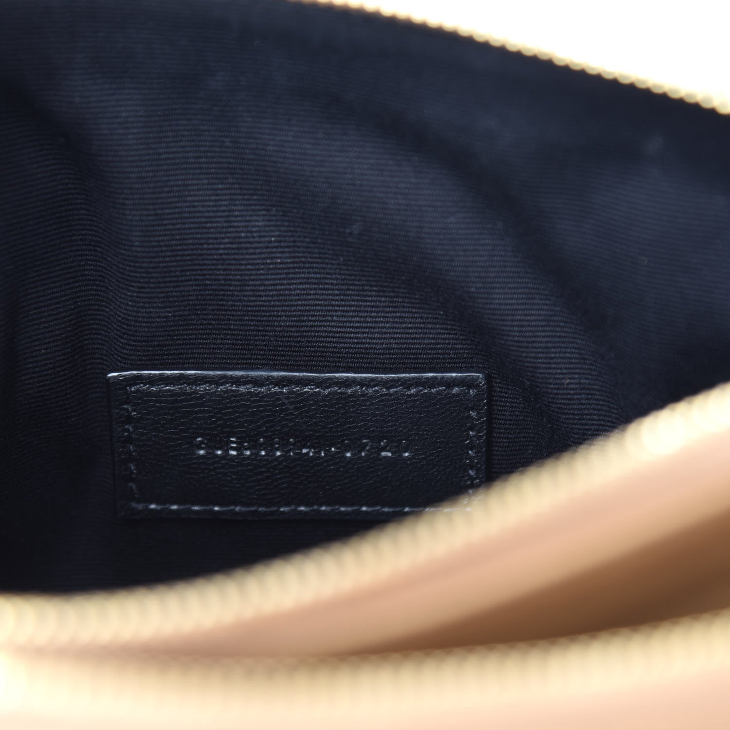 Saint Laurent Grained Lambskin Quilted Mini Becky Double Zip Bag Dark Beige 9 of 11