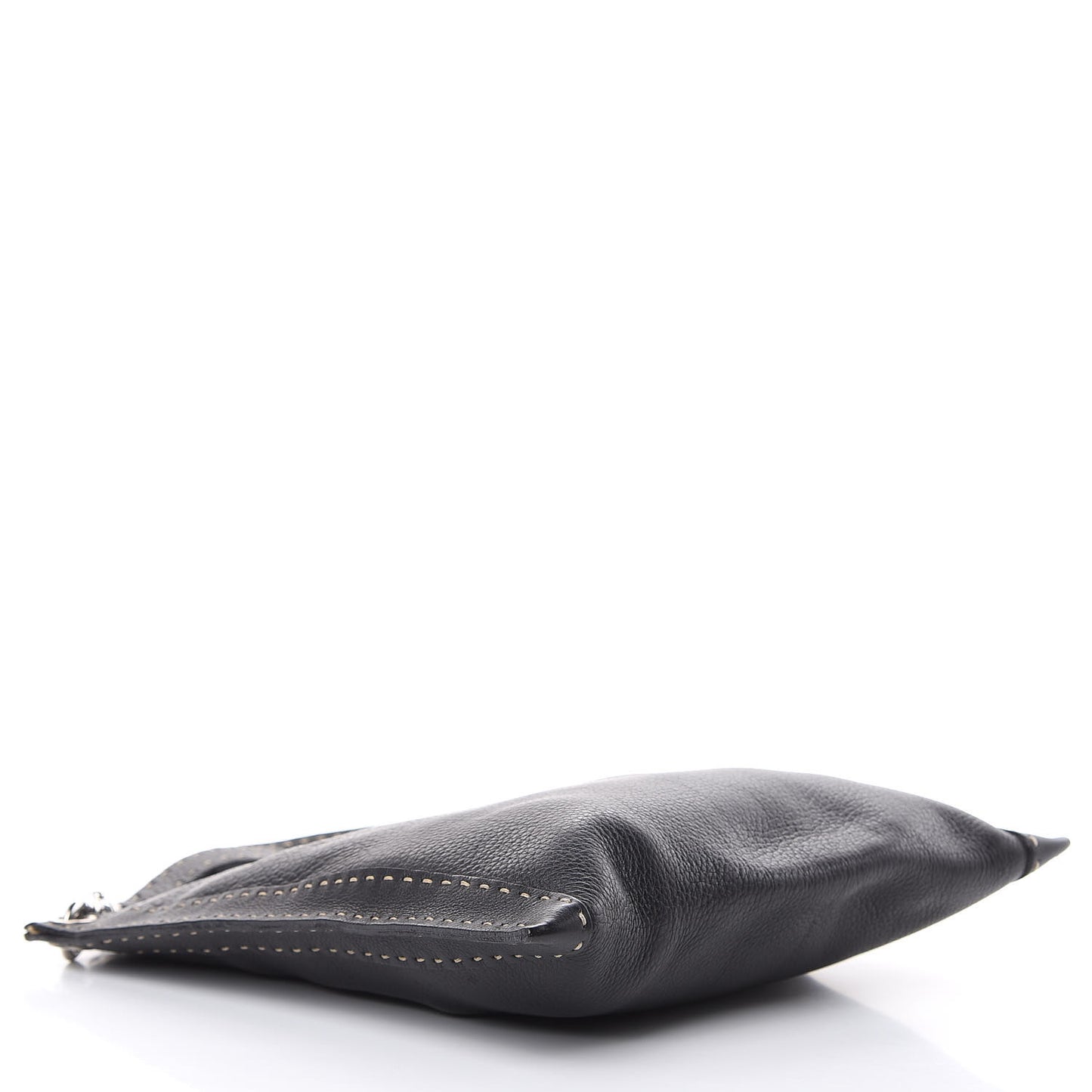 Calfskin Romano Selleria Crossbody Bag Black