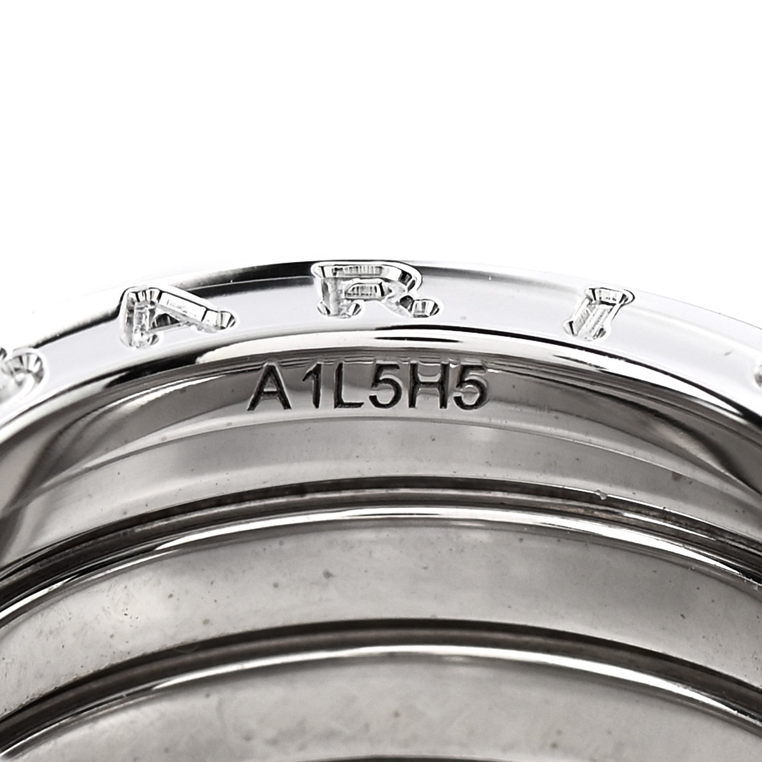 Bulgari 18K White Gold B.Zero1 Four-Band Ring 51 5.75 5 of 6