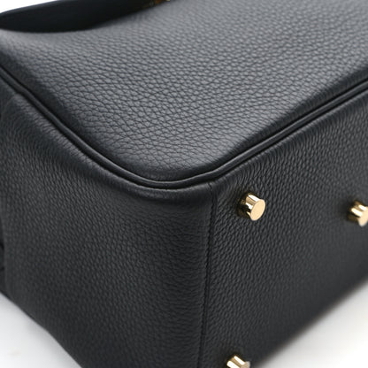 Hermes Taurillon Clemence Lindy 26 Black 11 of 13