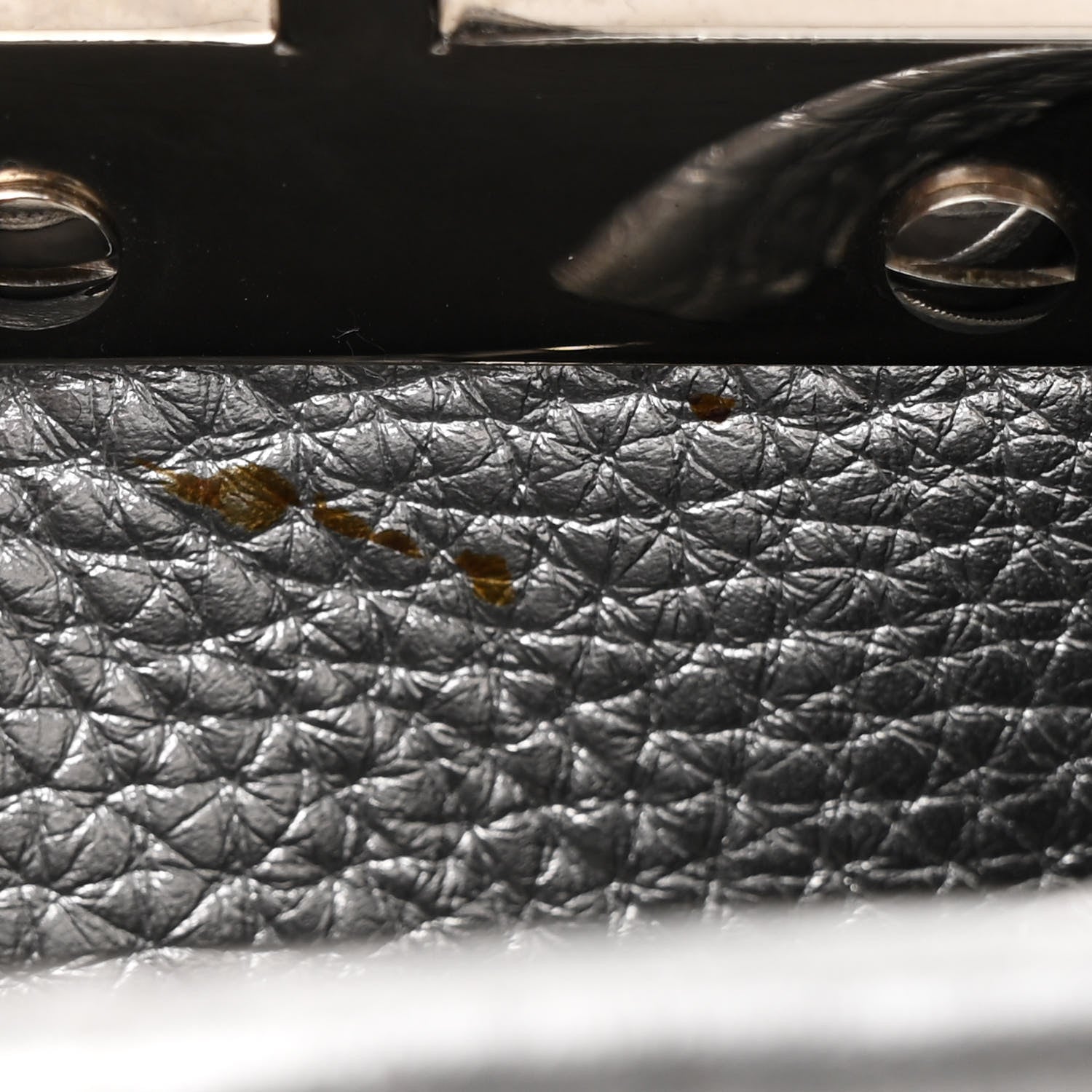 Fendi Cuoio Romano Lux Selleria Mini Peekaboo Iconic Satchel Argento 12 of 12