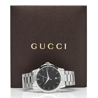 Gucci Stainless Steel 38mm G-Timeless Diamante Quartz Watch Black 5 of 5