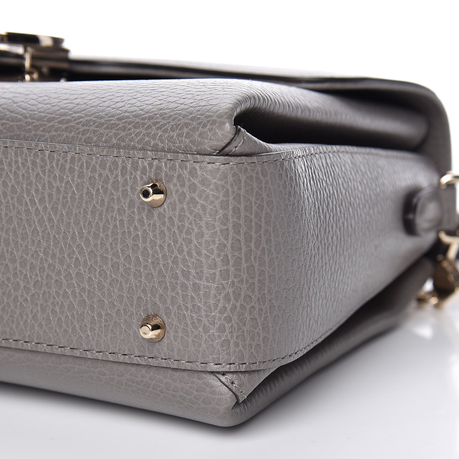 Gucci Dollar Calfskin Interlocking G Top Handle Shoulder Bag Loess 6 of 9