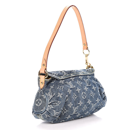Louis Vuitton Monogram Denim Mini Pleaty Blue 3 of 12