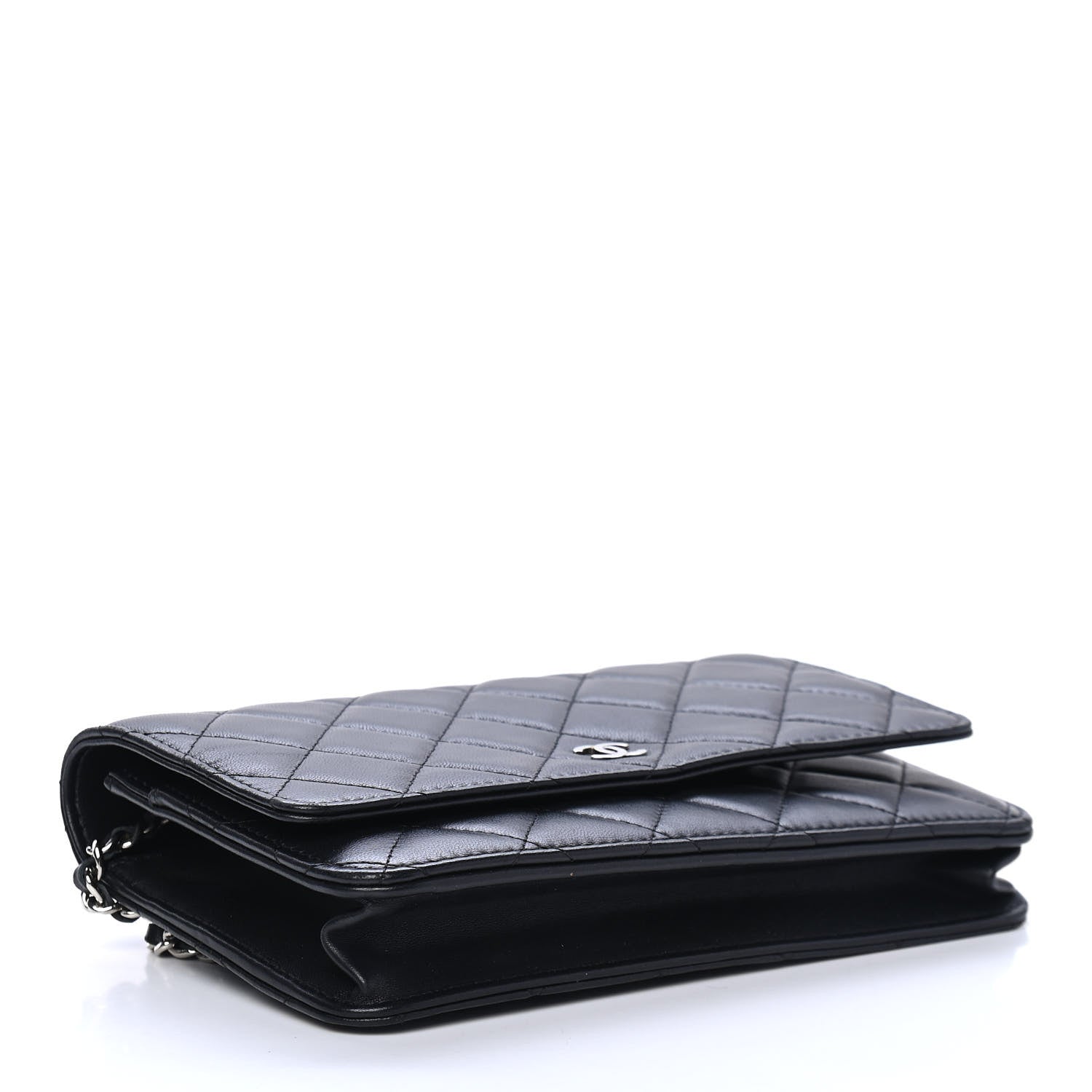 Chanel Lambskin Quilted Wallet On Chain WOC Black 3 of 4
