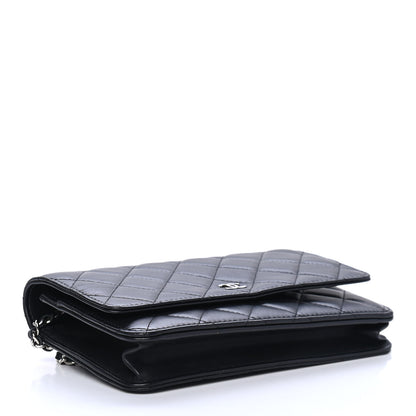Chanel Lambskin Quilted Wallet On Chain WOC Black 3 of 4