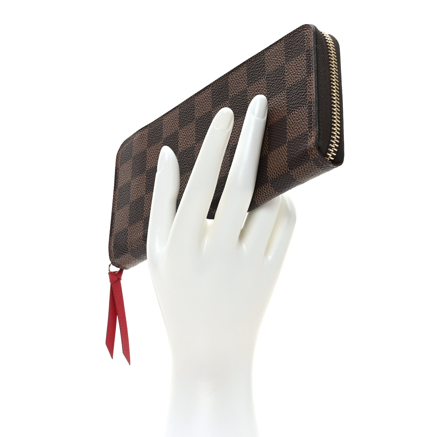 Louis Vuitton Damier Ebene Clemence Wallet Cherry 2 of 6