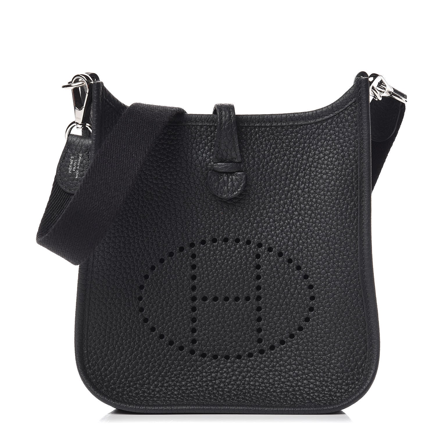 Hermes Taurillon Clemence Evelyne TPM Black 1 of 11