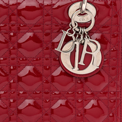Christian Dior Patent Cannage Medium Lady Dior Red 8 of 10