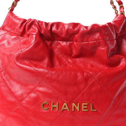 Chanel Shiny Calfskin Quilted Small Chanel 22 Red 9 of 11
