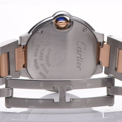 Cartier Stainless Steel 18K Pink Gold Diamond 28mm Ballon Bleu De Quartz Watch 6 of 7