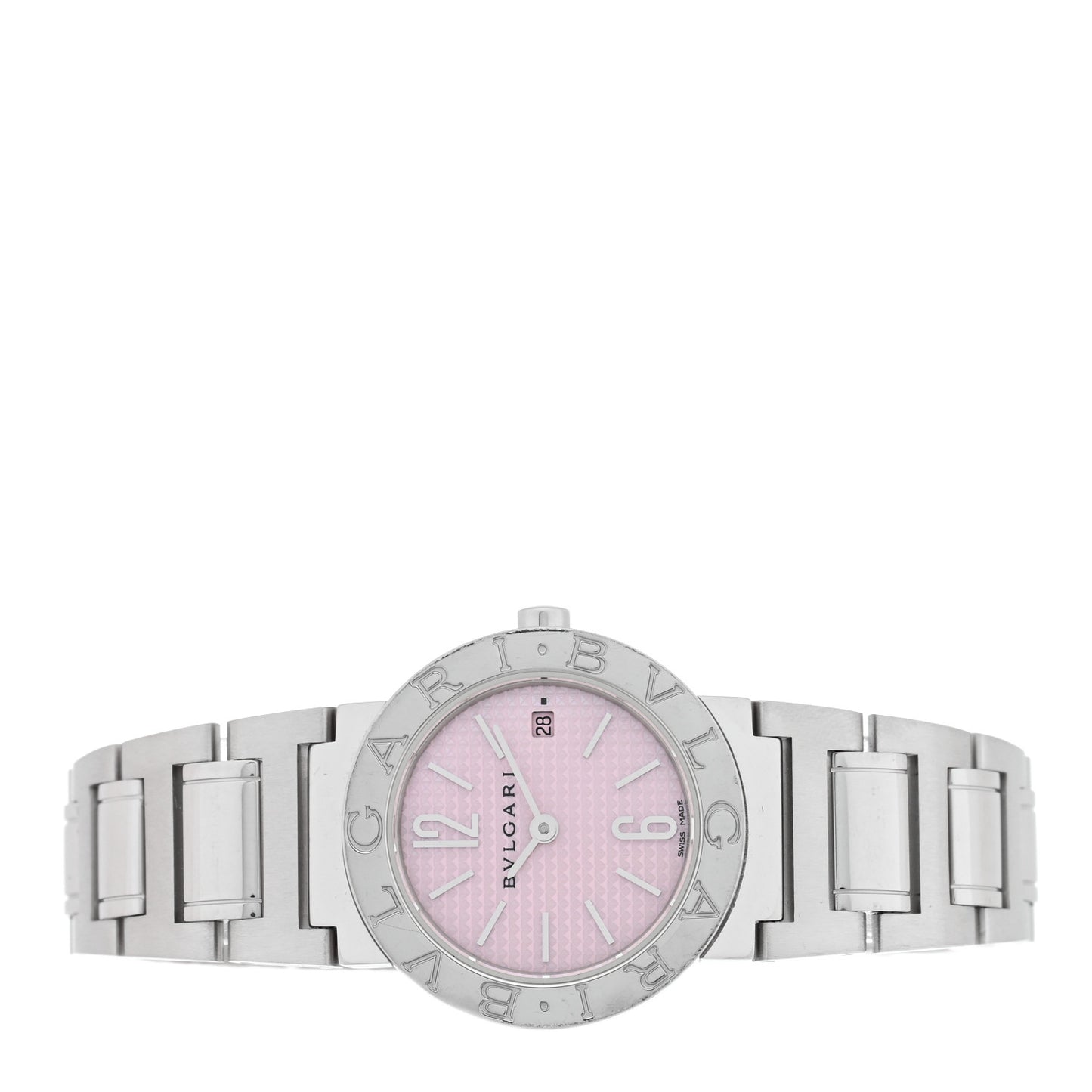 Stainless Steel Pink Mother of Pearl 26mm Quartz Watch