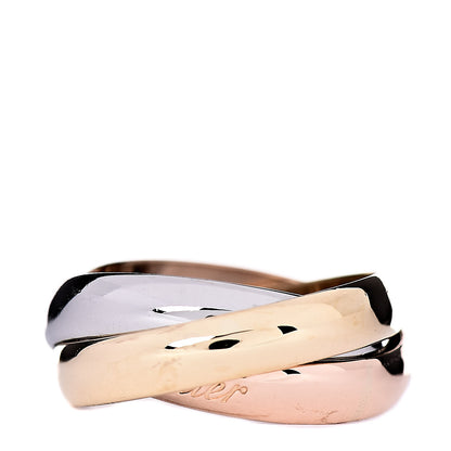 Cartier 18K Pink Yellow White Gold Classic Les Must De Trinity Ring 48 4.5 3 of 4