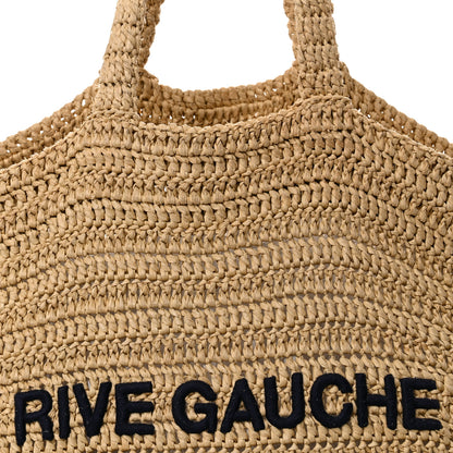 Saint Laurent Raffia Rive Gauche Tote Natural 8 of 10