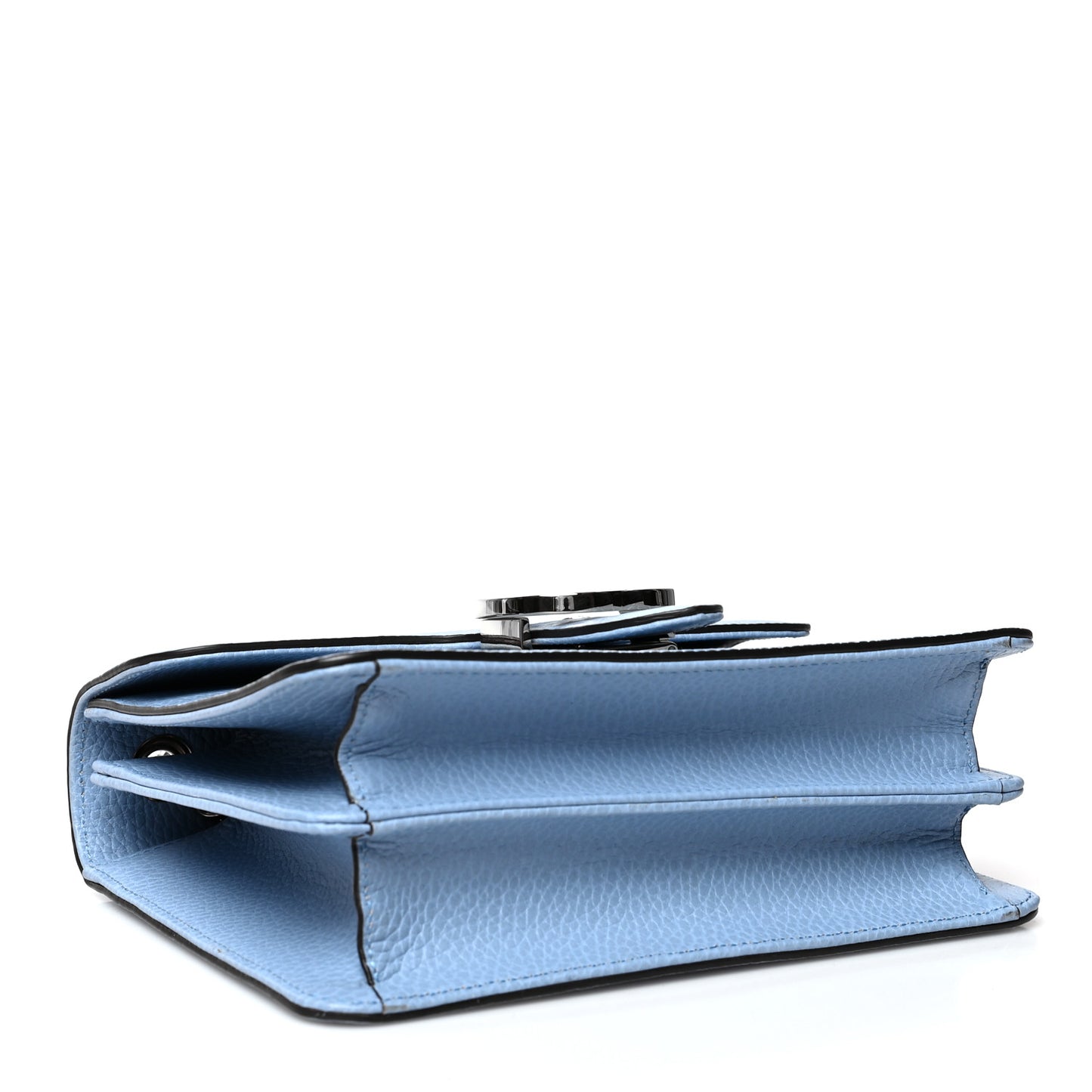 Dollar Calfskin Small Interlocking G Shoulder Bag Mineral Blue