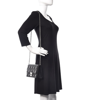 Christian Dior Lambskin Cannage Miss Dior Promenade Pouch Black 2 of 8
