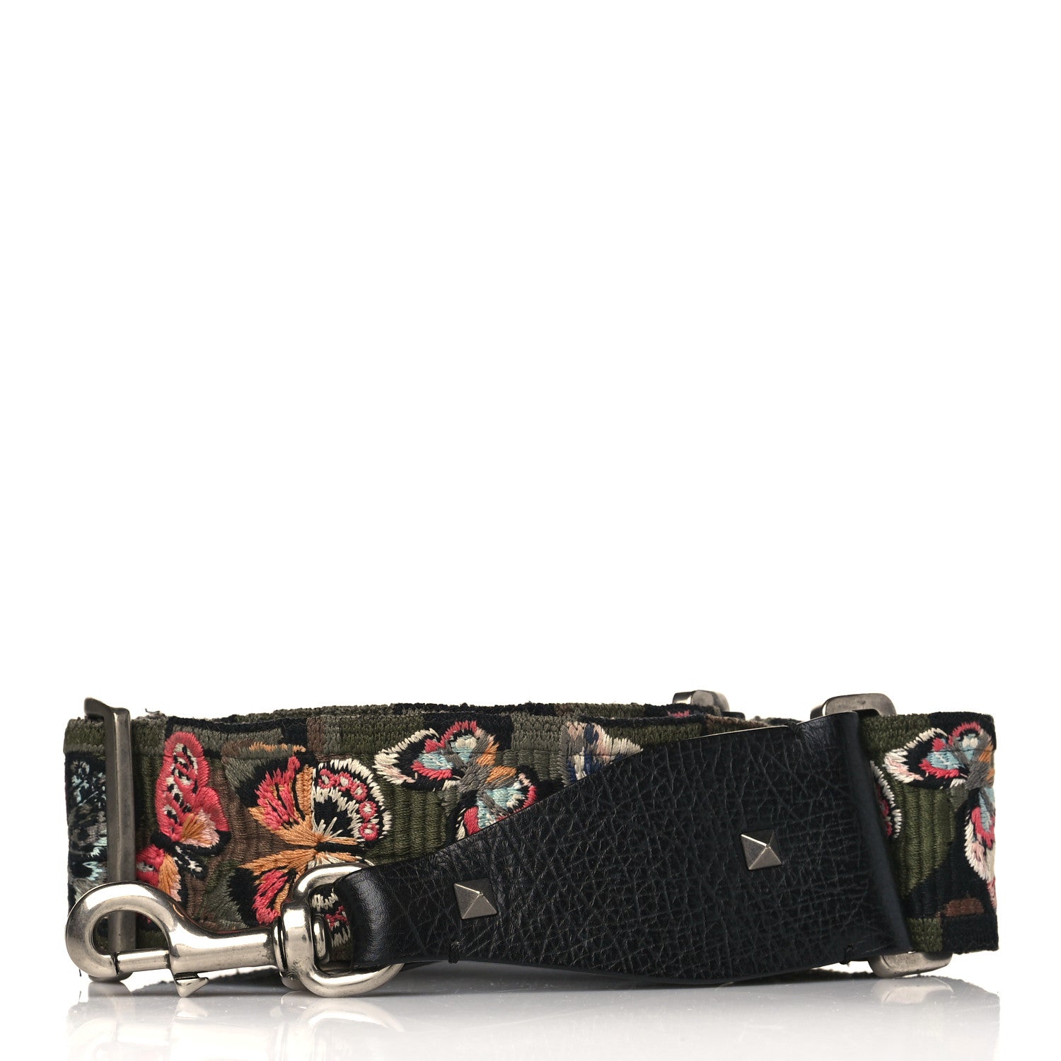 Valentino Garavani Canvas Camubutterfly Rockstud Guitar Strap Multicolor 1 of 5