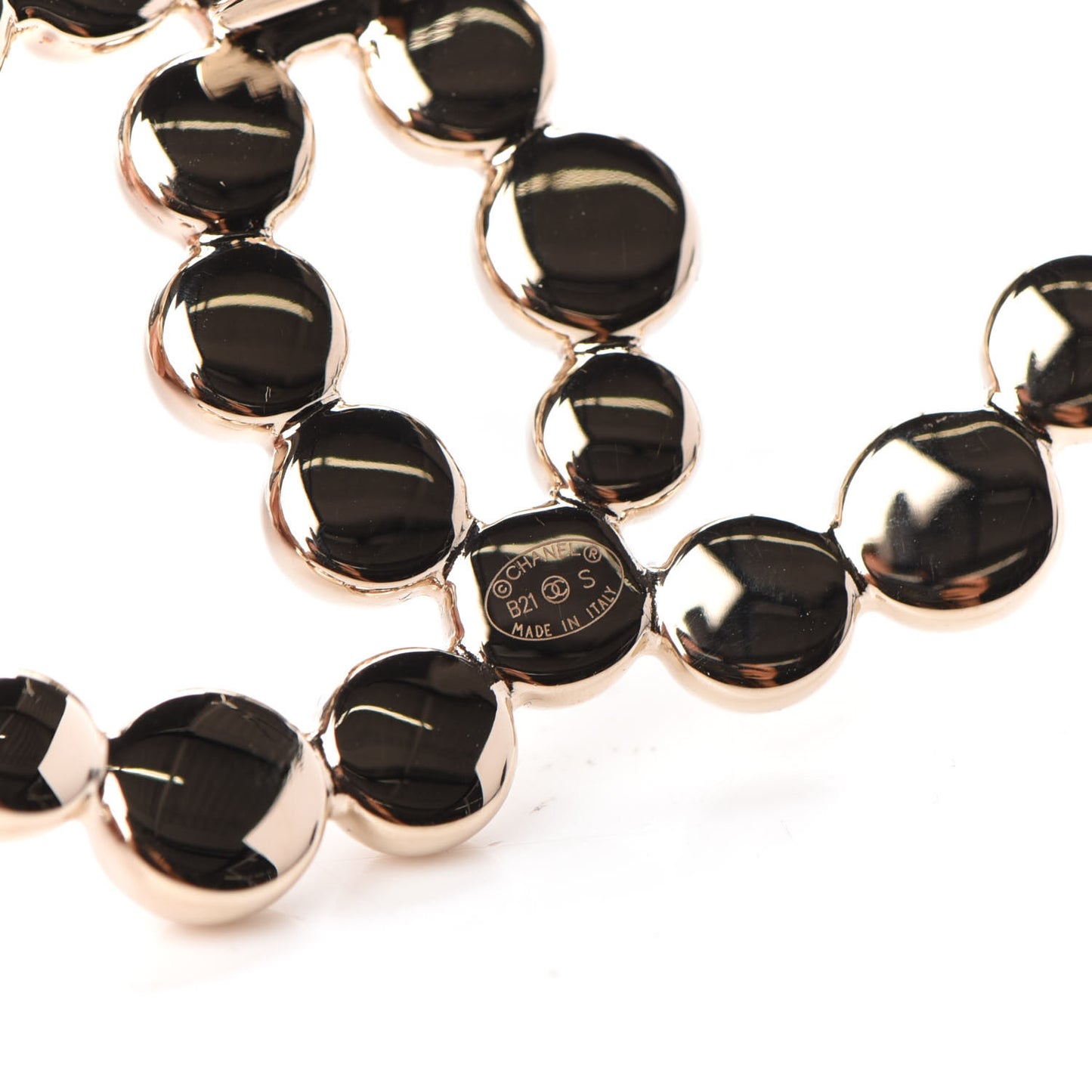 Metal Beaded CC Hair Clip Gold