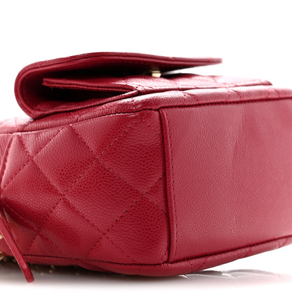 Chanel Caviar Quilted CC Mini Classic Backpack Dark Red 9 of 11