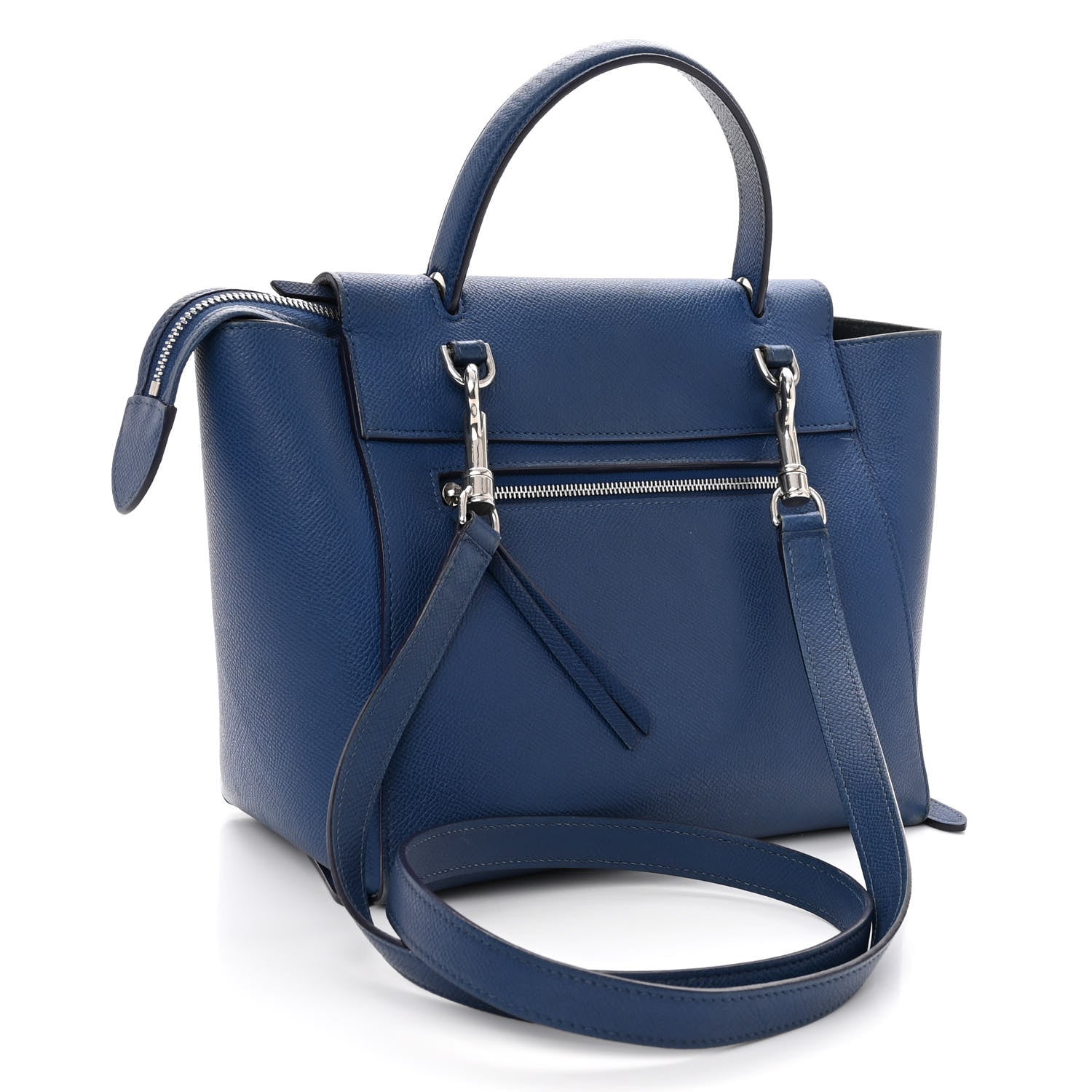 Celine Grained Calfskin Micro Belt Bag Indigo 3 of 11