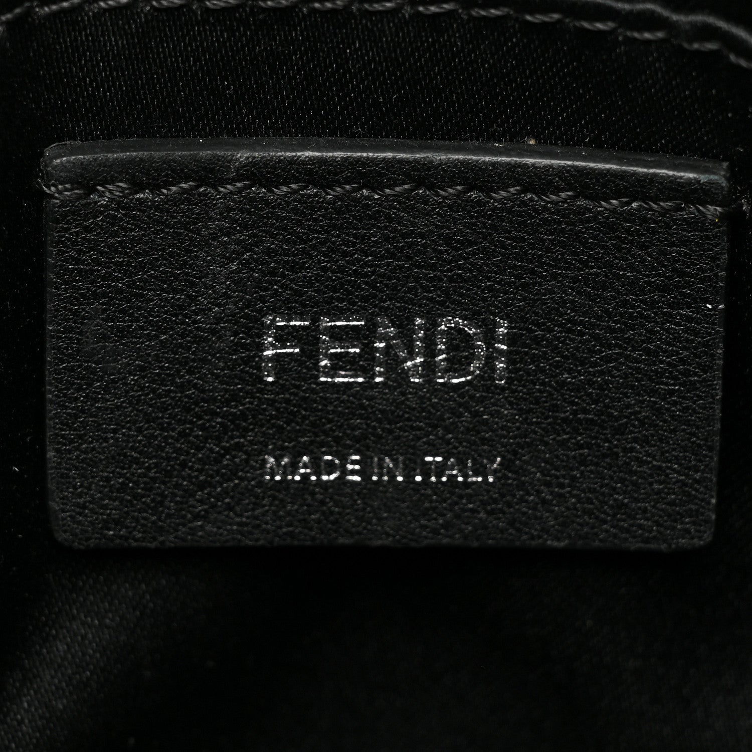 Fendi Shiny Nappa Crystal Croc Tail Mini By The Way Boston Bag Black Smoky Quartz 6 of 12