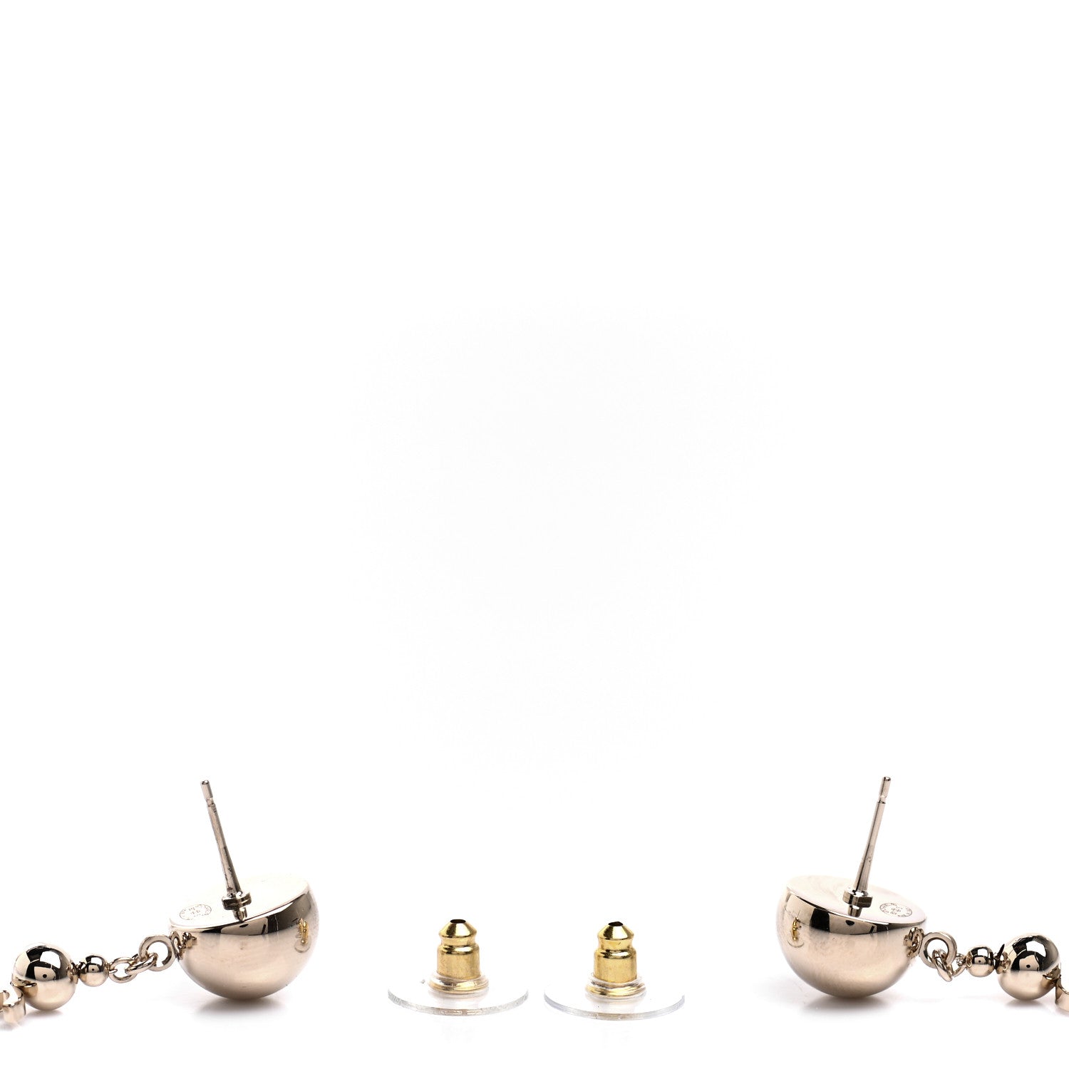Chanel Metal CC Drop Earrings Gold 3 of 4