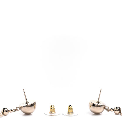 Chanel Metal CC Drop Earrings Gold 3 of 4