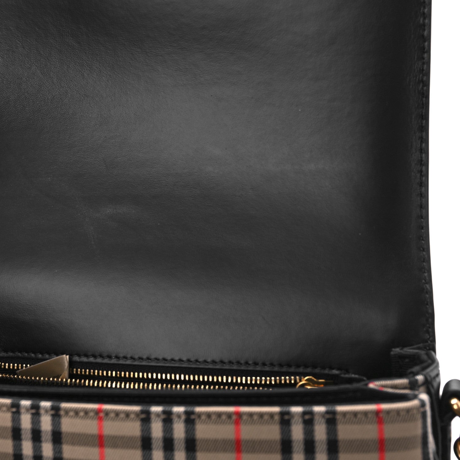 Burberry Smooth Calfskin 1983 Knight Check Link Shoulder Bag Black 7 of 9