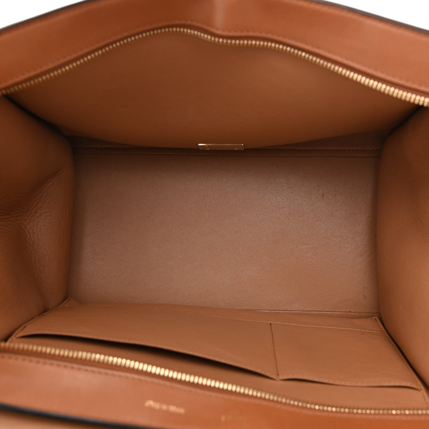 Celine Satin Baby Grained Calfskin Medium Tri-Color Trapeze Tan 5 of 18