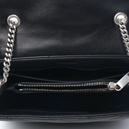 Saint Laurent Calfskin Y Quilted Monogram Small Loulou Chain Satchel Black 4 of 4