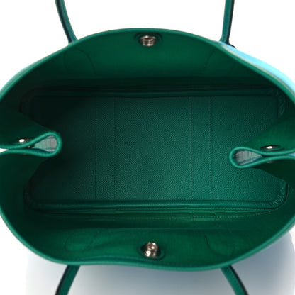 Hermes Toile Epsom Verso Garden Party 30 TPM Bleu Azteque Menthe Jade 5 of 10