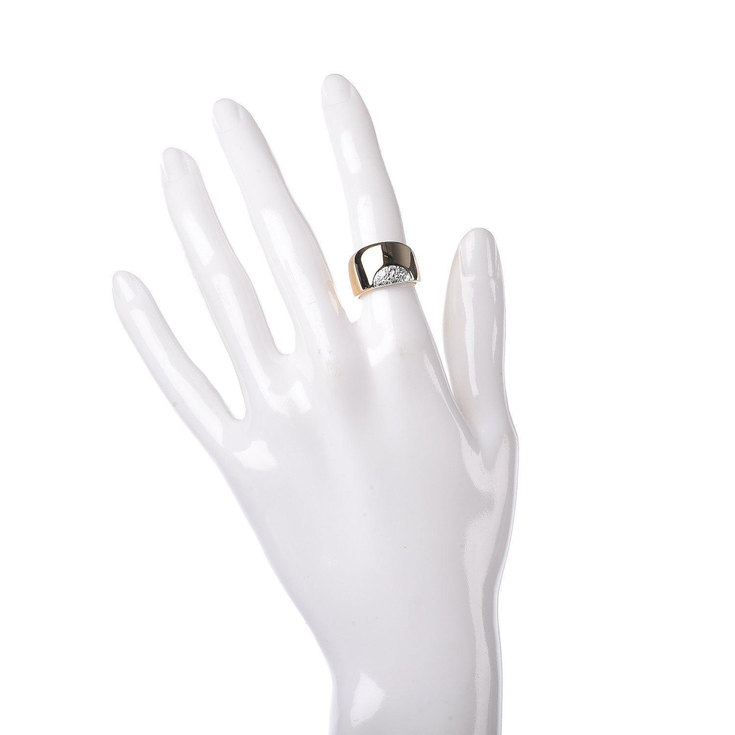 Tiffany 18K Yellow White Gold Diamond Band Ring 48 4.5 2 of 5
