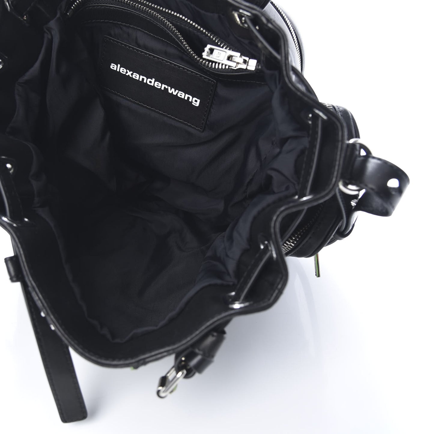 Lambskin Mini Marti Backpack Washed Black Rhodium Hardware